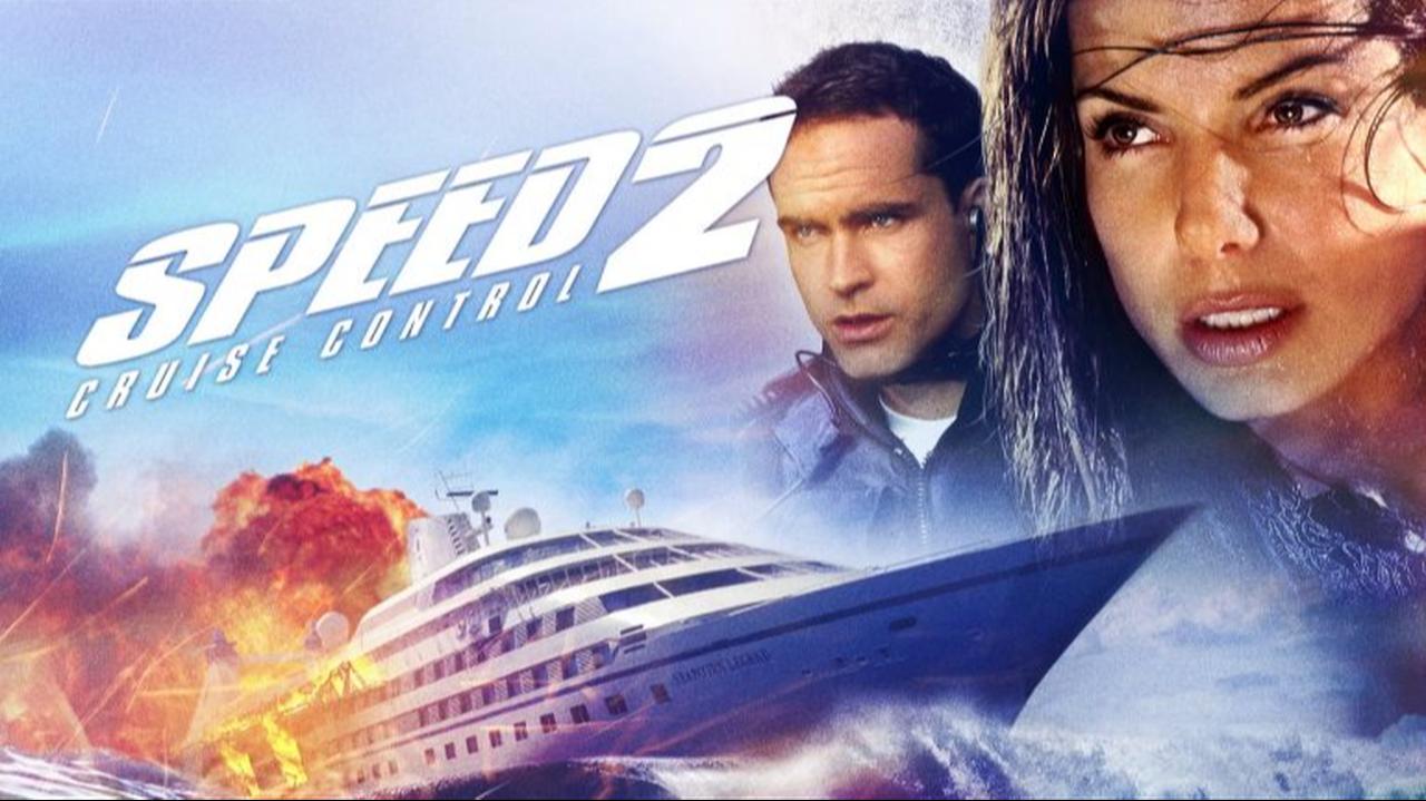 Jason Patric and Sandra Bullock appear in a promotional poster for *Speed 2: Cruise Control* in an undated handout image