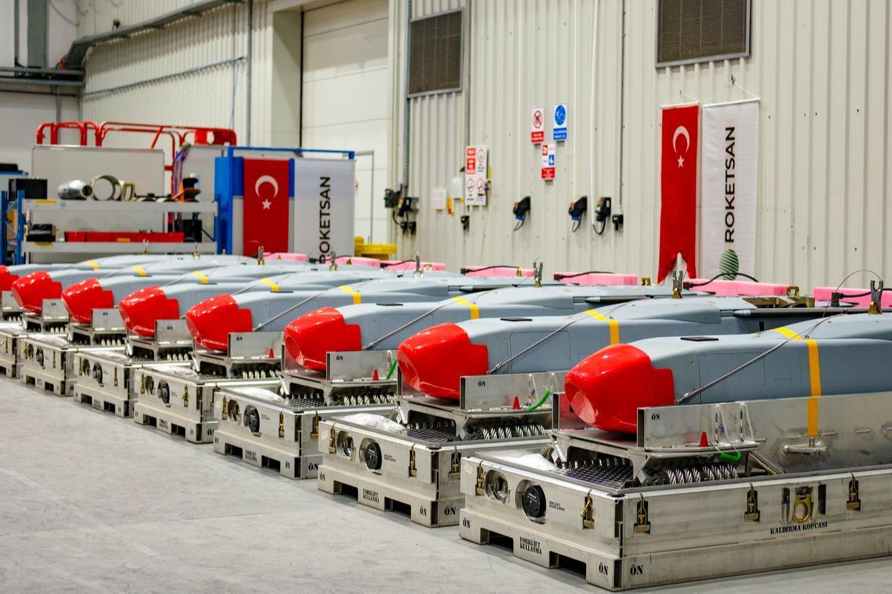 Serial production and deliveries of the SOM Cruise Missile, developed by Roketsan are seen at an undisclosed location on March 25, 2026. (AA Photo)