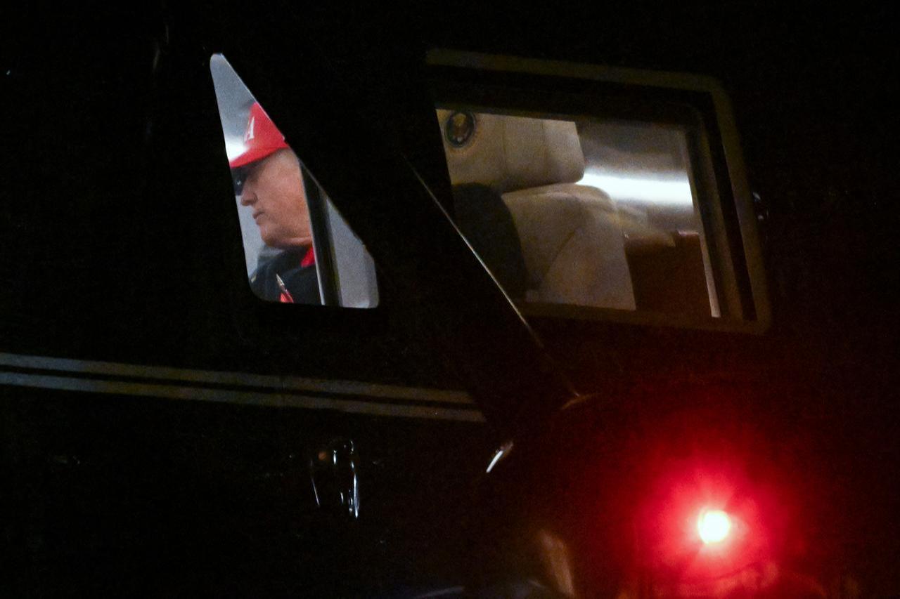 WASHINGTON, DC - APRIL 12: President Donald Trump arrives at the White House aboard Marine One in Washington, DC on April 12, 2026. (AFP Photo)