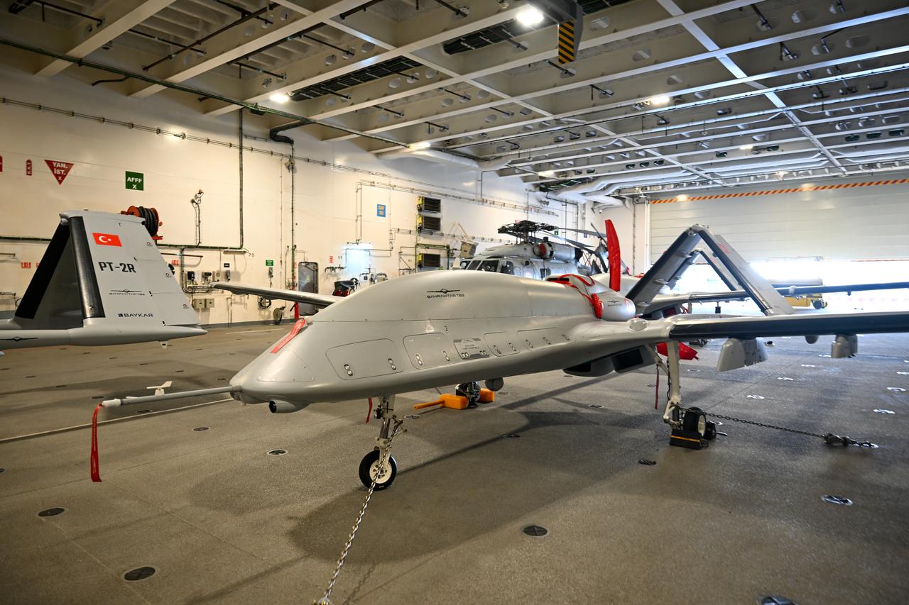 An interior view of Turkish Navy vessels as Turkish Navy deploys four vessels for NATO exercise in Rotterdam, South-Holland, The Netherlands on February 26, 2026. (AA Photo)