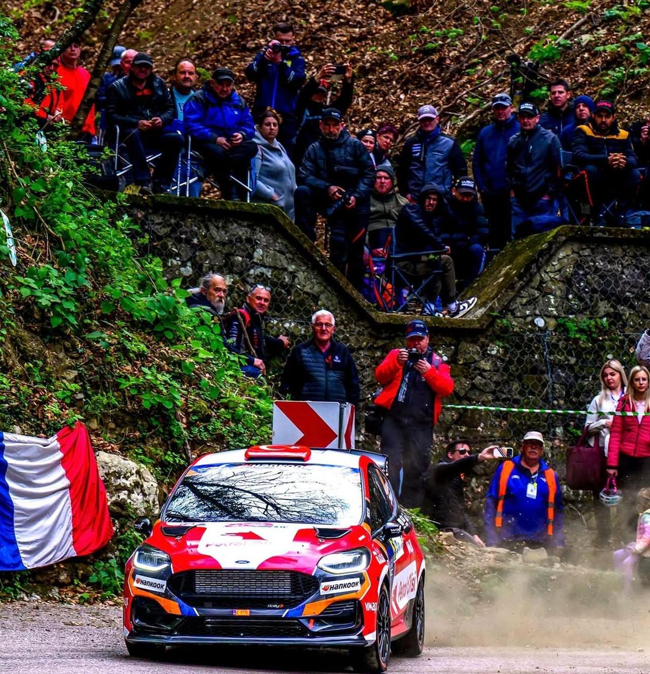 Kazaz and Silvestre's car navigates sharp mountain turns during final stages, Zagreb, Croatia, April 13, 2026. (Photo via Instagram / @keremkazaz_)
