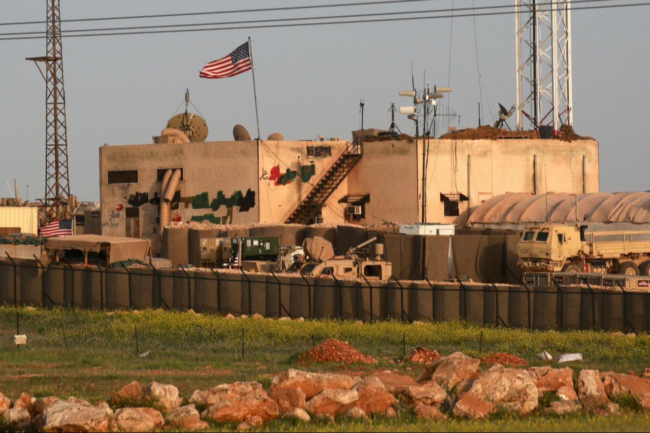 A picture taken on April 2, 2018 shows a general view of a US military base in the al-Asaliyah village, between the city of Aleppo and the northern town of Manbij, Syria. (AFP Photo)