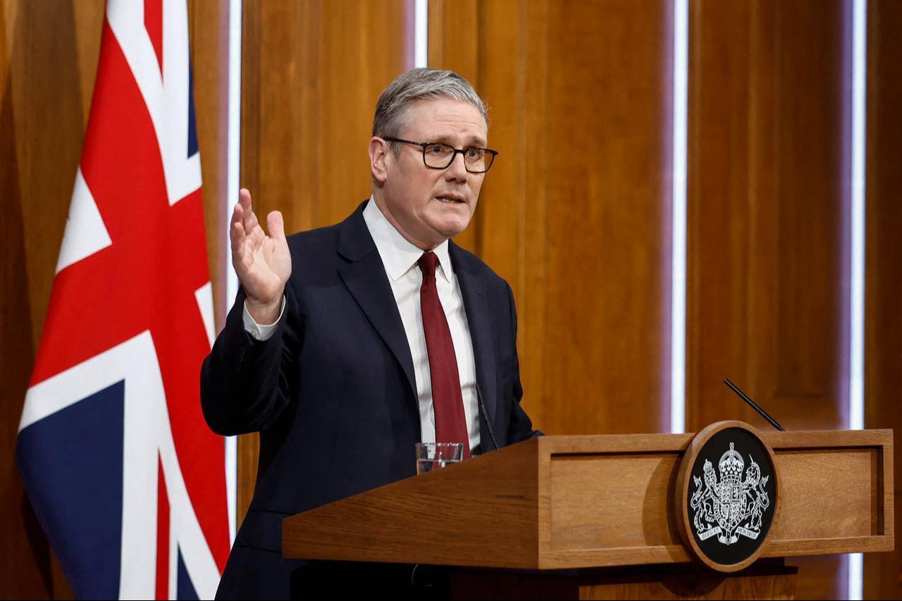 Britain's Prime Minister Keir Starmer speaks to the media on the situation in the Middle East, at Downing Street in central London, UK on March 16, 2026. (AFP Photo)