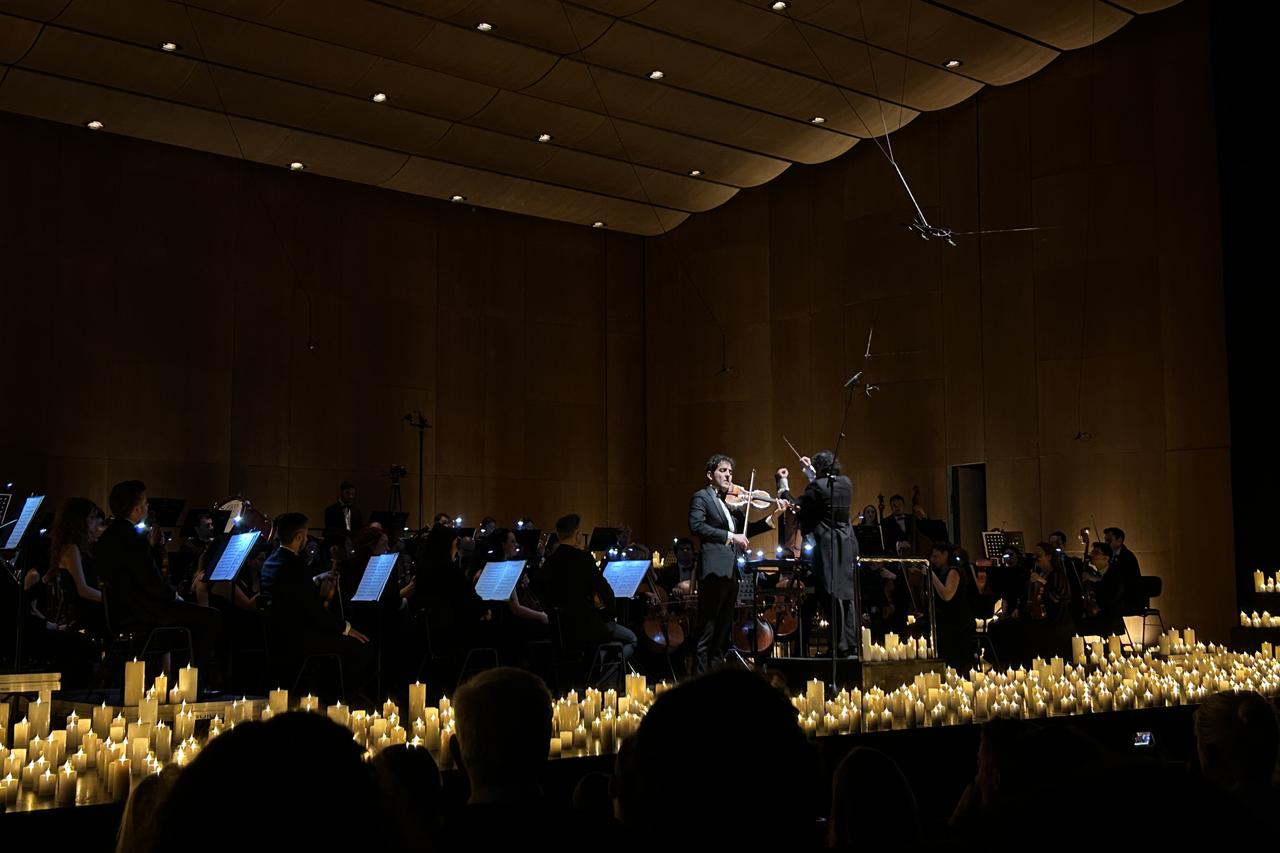 Young violinist Elvin Hoxha Ganiyev performs with Istanbul Philharmonic