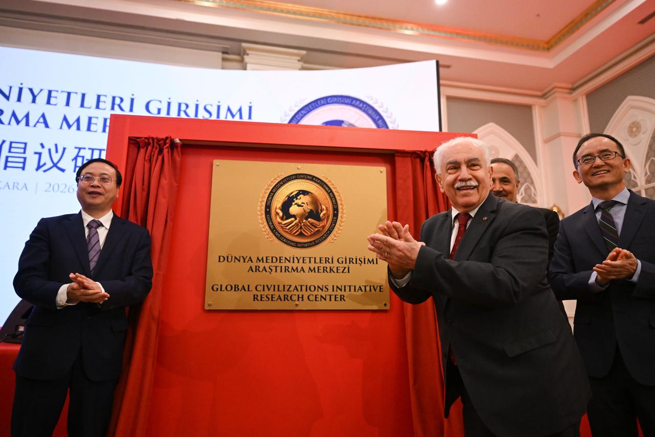 The opening ceremony of the Global Civilization Initiative Research Center in Ankara, Türkiye, April 14, 2026. (AA Photo)