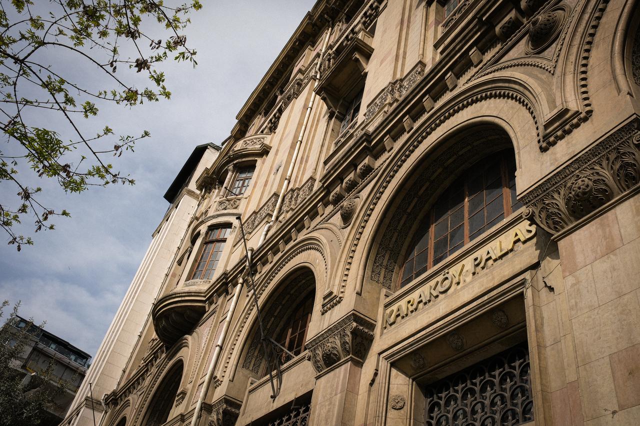 Exterior view of Karakoy Palace in Istanbul’s Beyoglu district following its restoration, set to reopen as a new hub for arts and cultural activities, April 2026. (AA Photo)