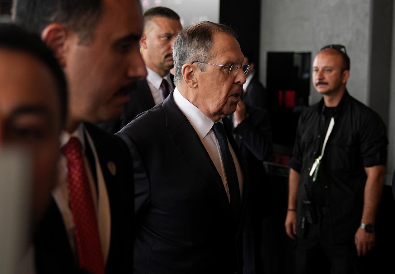 Russian Foreign Minister Sergey Lavrov attends the Antalya Diplomacy Forum in Antalya, Türkiye, on April 18, 2026. (AA Photo)