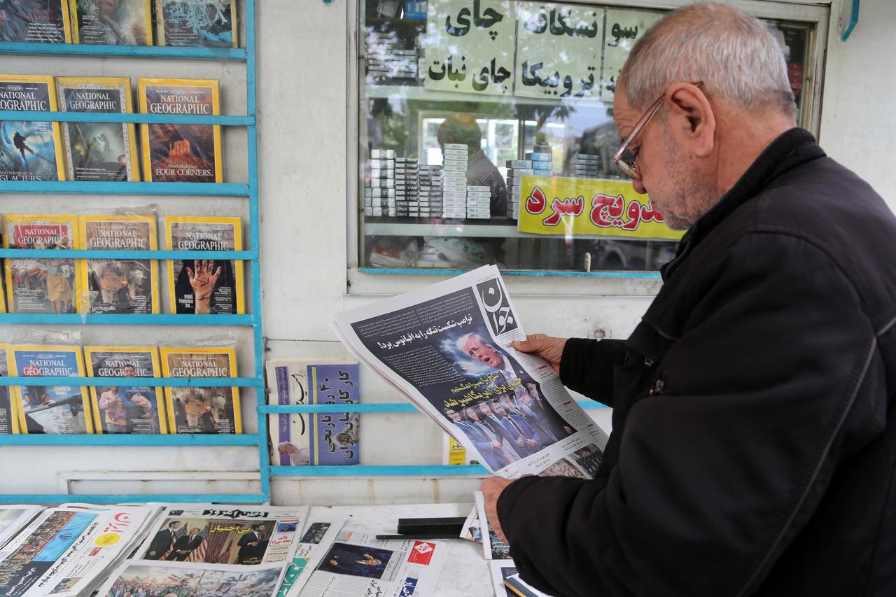 Iranian newspapers widely covered the headlines regarding that a common framework and agreement could not be reached at the Tehran-Washington talks held in Islamabad, in Tehran, Iran, on April 13, 2026. (AA Photo)