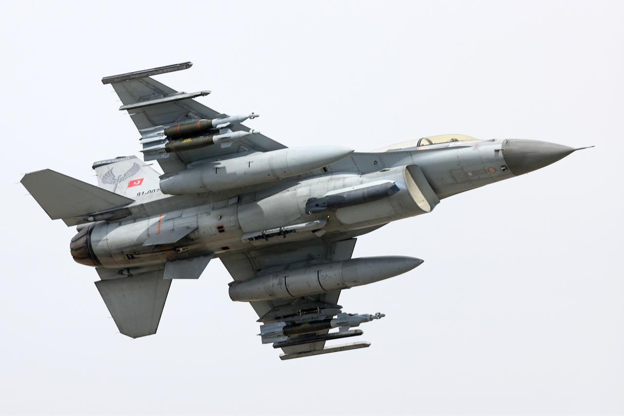 A Turkish F-16 seen during the International Anatolian Phoenix Exercise-2026 held at the 3rd Main Jet Base Command in Konya, Türkiye, on April 14, 2026. (AA Photo)