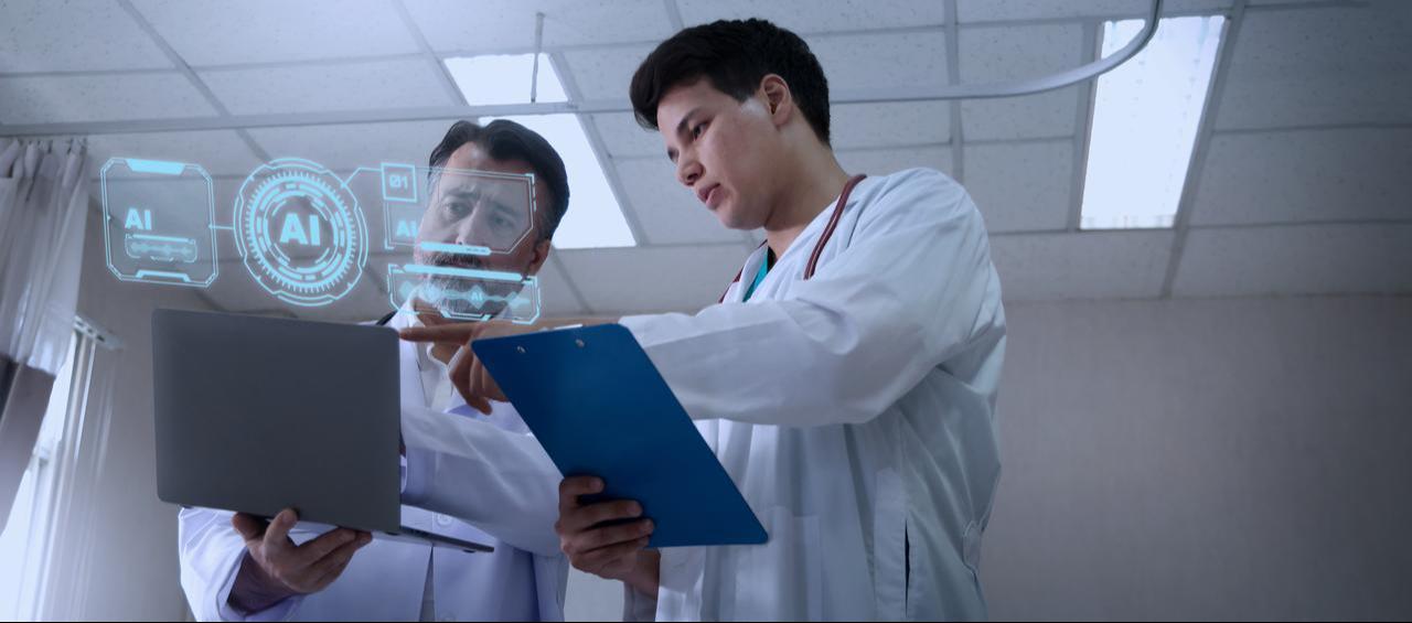 Researchers and medical professionals use artificial intelligence to analyze patient data and improve diagnostics in healthcare settings.
(Adobe Stock Photo)