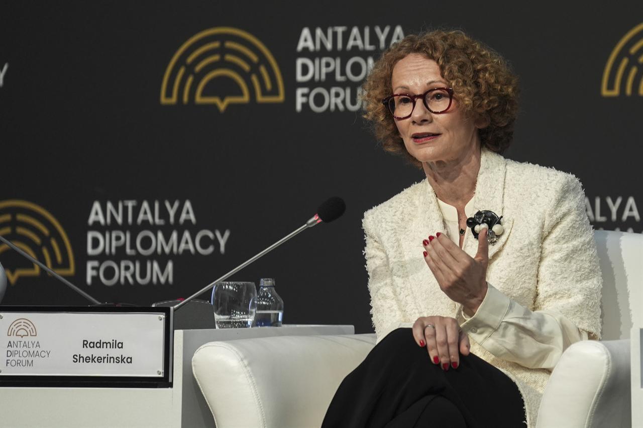 Radmila Shekerinska, Deputy Secretary General of NATO, attends a panel at the Antalya Diplomacy Forum in Antalya, Türkiye, April 18, 2026. (AA Photo)