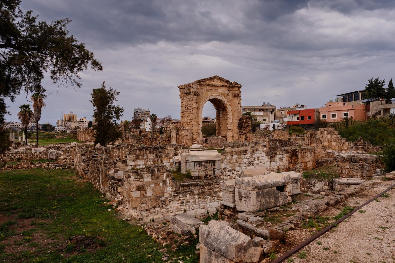 A view of the archaeological site of the Roman hippodrome is seen in Tyre, southern Lebanon, March 23, 2026. (AFP Photo)