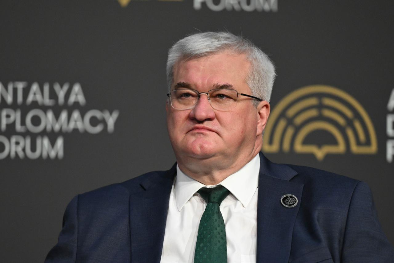Minister for Foreign Affairs of Ukraine, Andrii Sybiha, attends the Antalya Diplomacy Forum, held in Antalya, Türkiye, on April 17, 2026. (AA Photo)