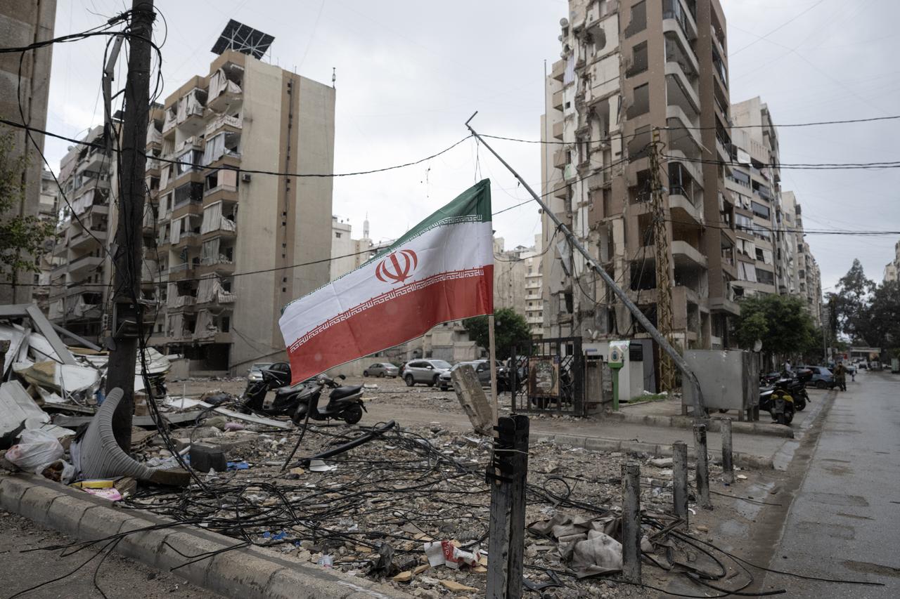 Lebanese people walk among the rubble of destroyed buildings as they begin returning to their homes in Beirut, Lebanon, April 20, 2026. (AA Photo)