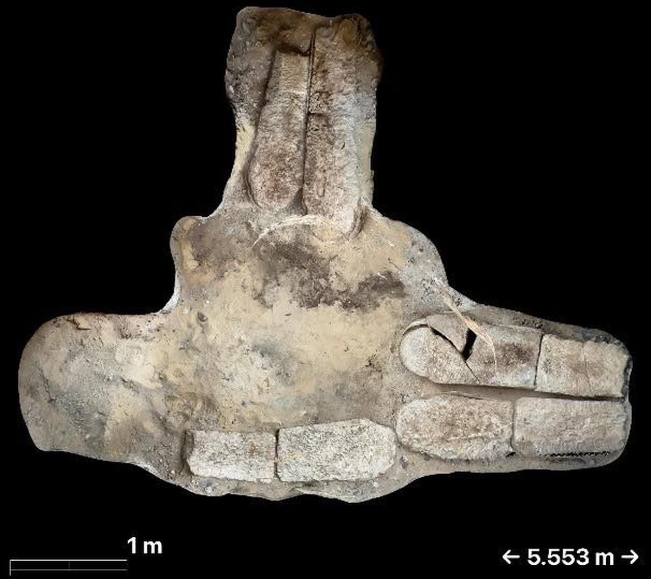 Structural remains of a Roman-era tomb uncovered during archaeological work in Oxyrhynchus, Egypt, April 18, 2026. (Photo via Ministry of Tourism and Antiquities)