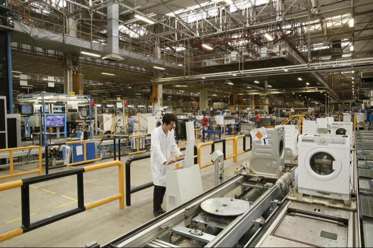 A view of an Arcelik production line in Türkiye. (Photo via Arcelik)