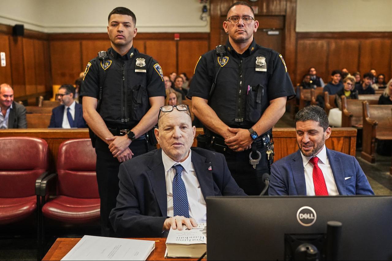 The retrial of Weinstein on a rape charge on which a jury was previously deadlocked began on April 14, although he will remain imprisoned for other offenses regardless of the verdict. Weinstein is accused of the third-degree rape of Jessica Mann, who starred in the 2015 romantic comedy "This Isn't Funny." New York City, April 21, 2026. (AFP Photo)