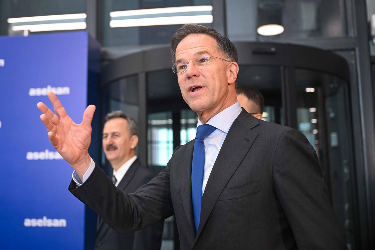 NATO Secretary General Mark Rutte visits the ASELSAN, one of the leading companies in the Turkish defense industry, in Ankara, Türkiye on April 22, 2026.  (AA Photo)