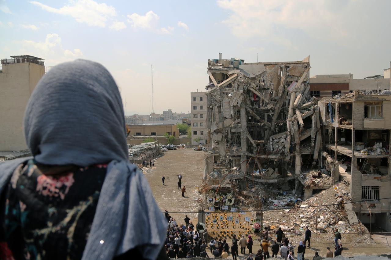 Foreign ambassadors and heads of diplomatic missions visit Resalat Square in Tehran, Iran, April 20, 2026. (AA Photo)