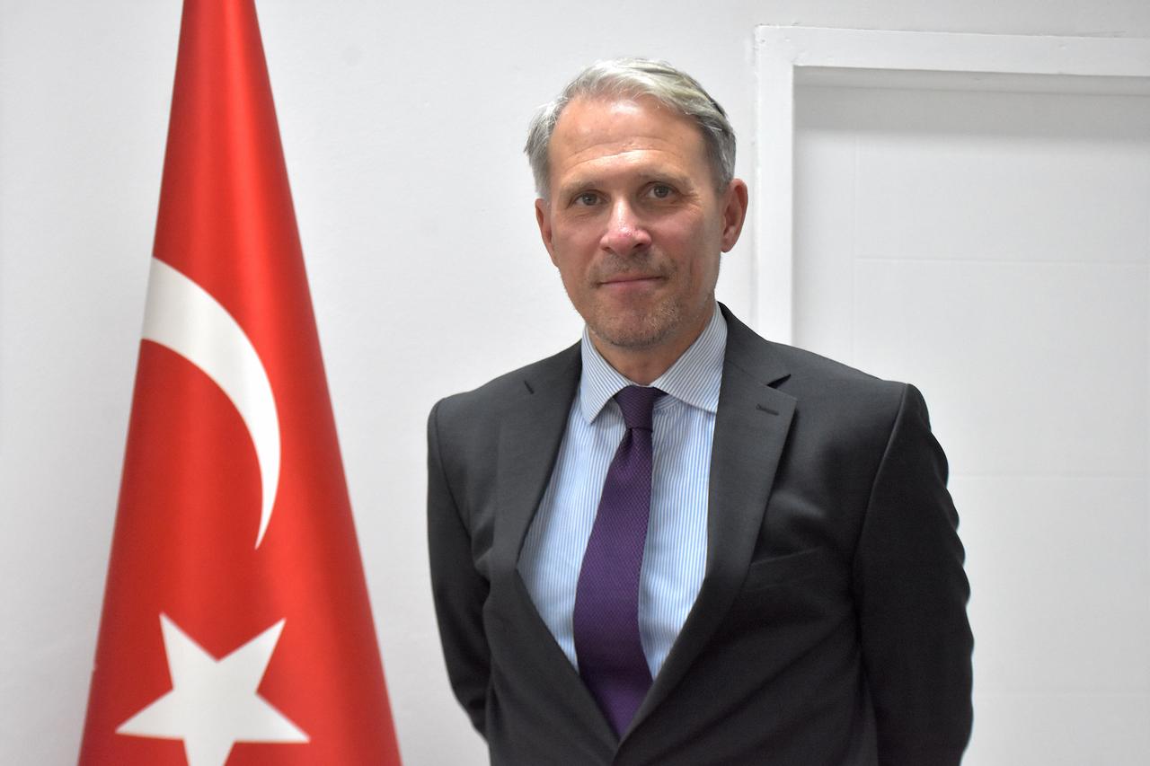 Emre Zeki Karagol, Representative of the Ministry of Foreign Affairs in Van, made statements to an Anadolu Agency correspondent. Van, Türkiye, April 22, 2026. (AA Photo)