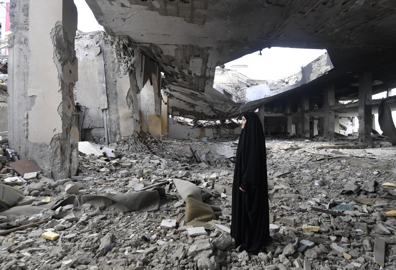 A view of the heavy destruction after Israeli strikes on the town of Jebchit in Nabatieh, Lebanon, on April 21, 2026. (AA Photo)