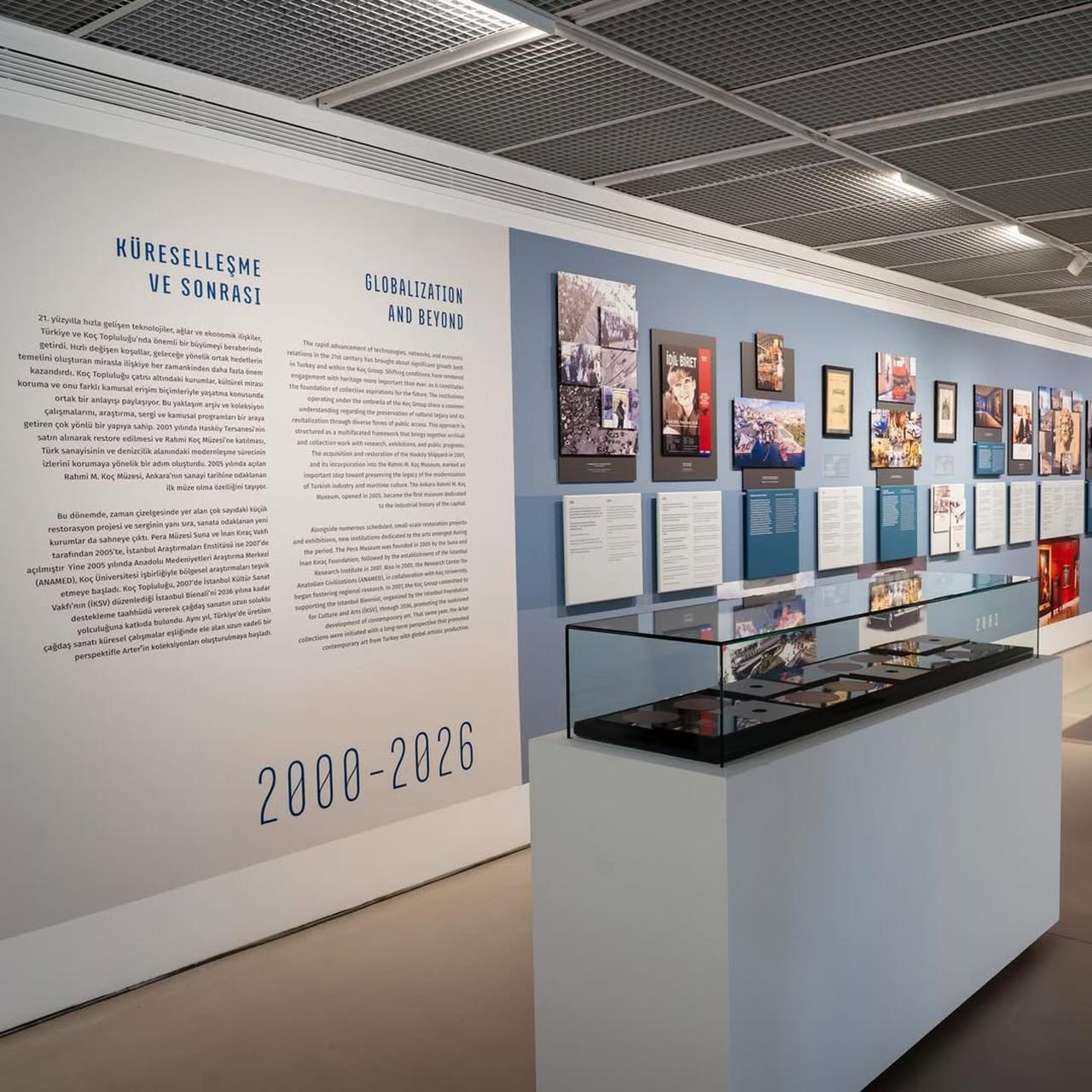 Modern gallery section exploring globalization and the arts, Istanbul, Türkiye, April 13, 2026. (Photo via Instagram / @yapikredikultursanat)