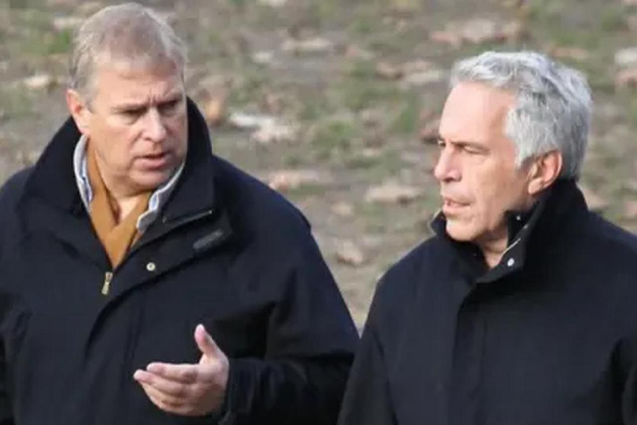 Prince Andrew (L) and Jeffrey Epstein in New York's Central Park, New York, US, date and time undisclosed. (Photo via News Syndication)