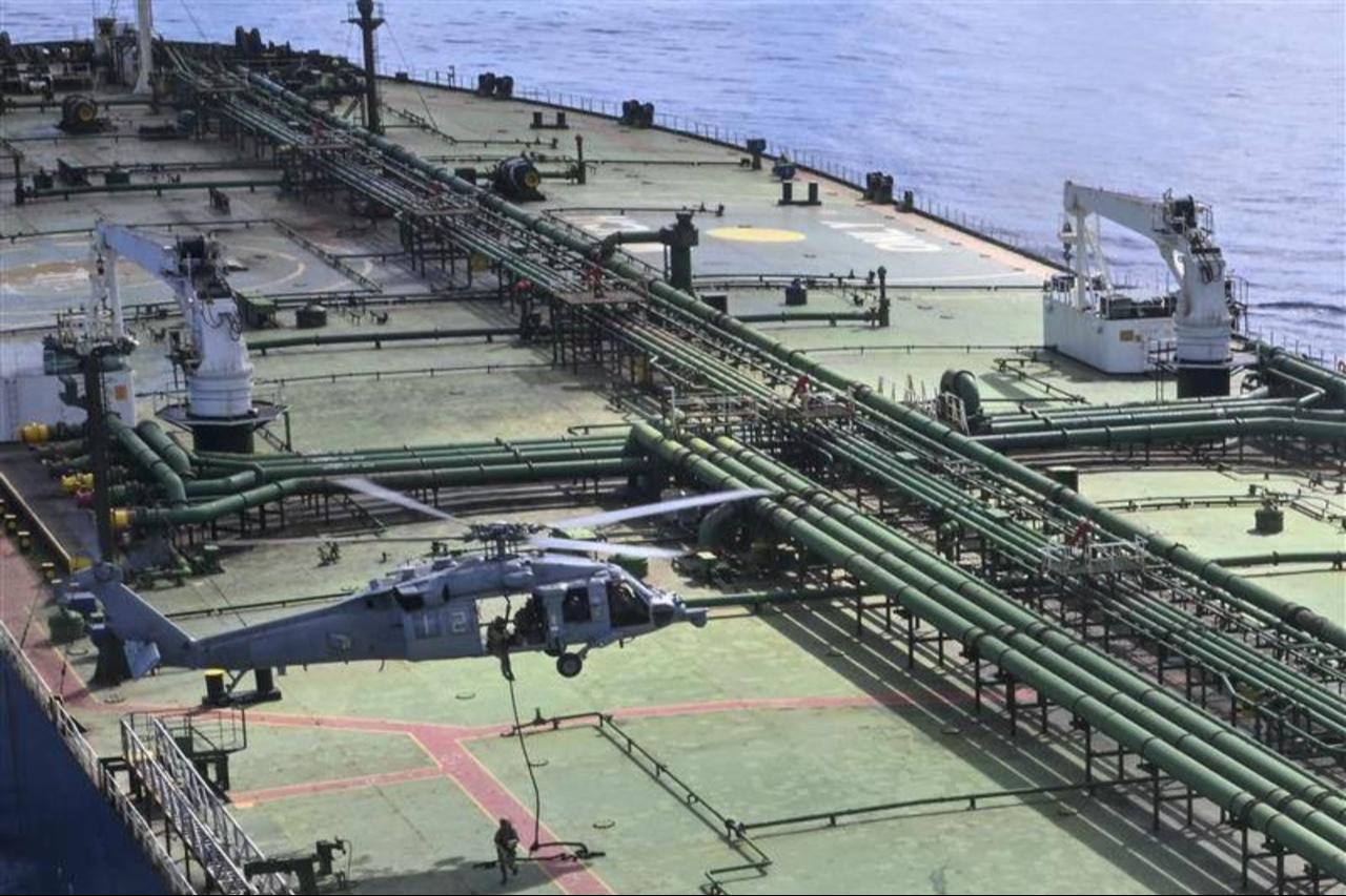 The photo shows the US forces boarding the M/T Majestic X vessel in the Indian Ocean on April 23, 2026. (Photo via X/@DeptofWar)