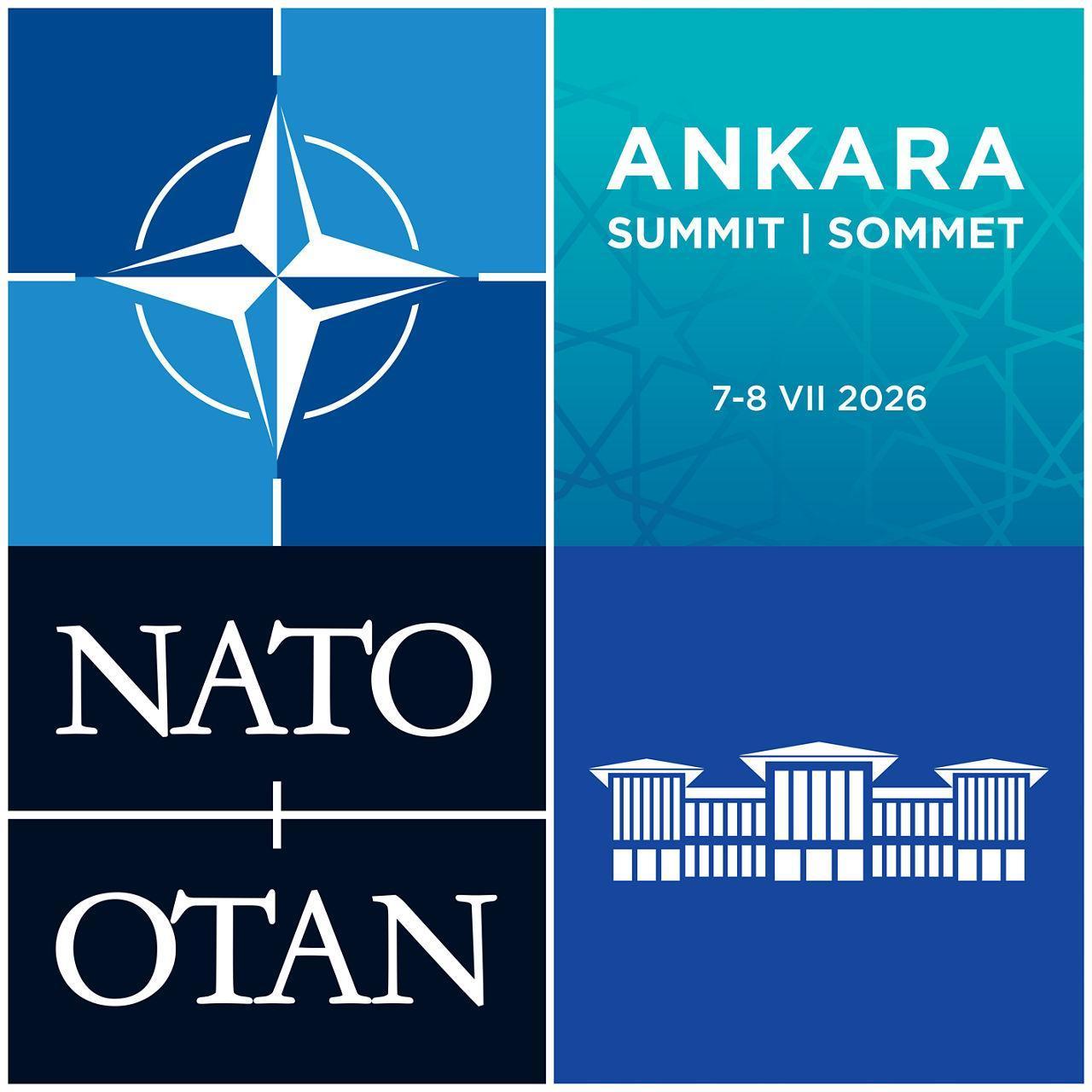 This image is the official logo for the 2026 Ankara NATO Summit.