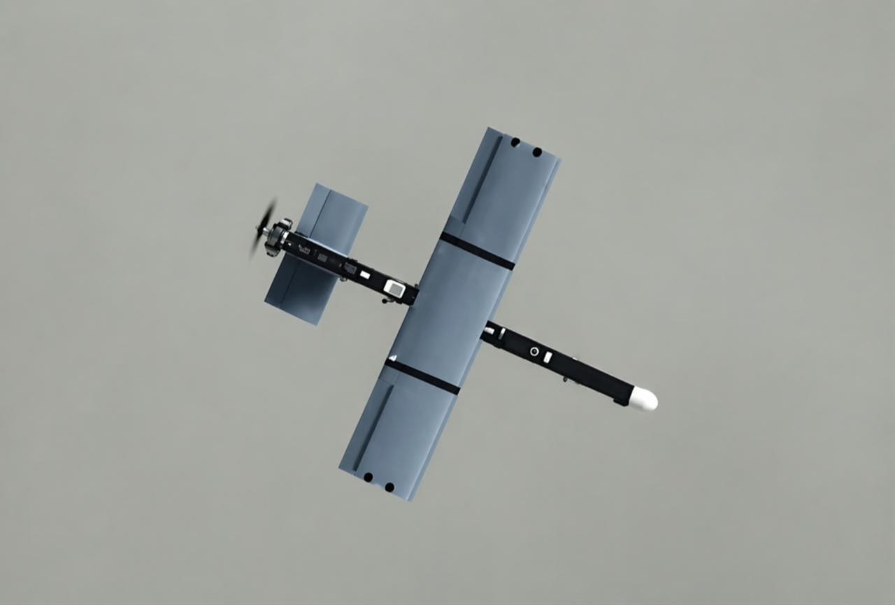 Turkish drone giant Baykar's loitering munition, Sivrisinek (Mosquito), during tests at Kesan Flight Training and Test Center, April 24, 2026. (Photo via Baykar)