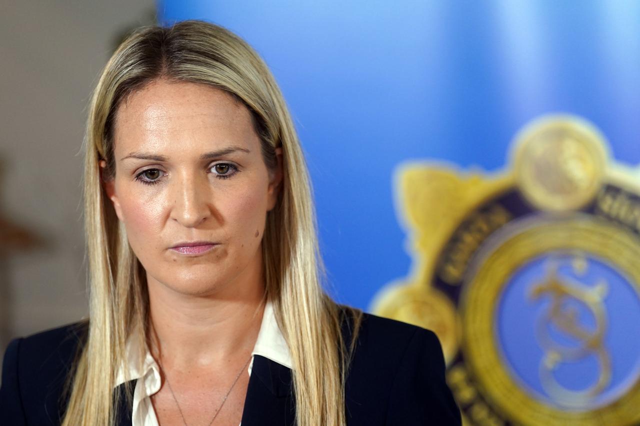 Then-justice minister of Ireland Helen McEntee speaks to the media on Sept. 13, 2023. (AFP Photo)