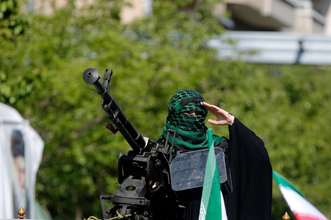 Women attend a pro-government march in support of the authorities on the occasion of National Army Day in Tehran, Iran, April 17, 2026. (AA Photo)