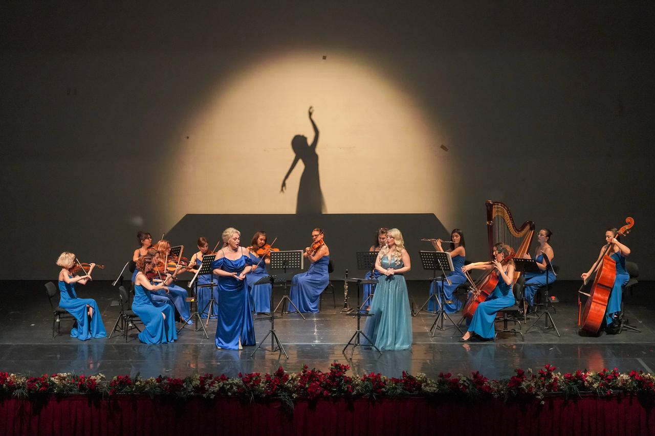 Members of the Venera Ensemble perform during a concert by Antalya State Opera and Ballet in Antalya, Türkiye, April 21, 2026. (AA Photo)