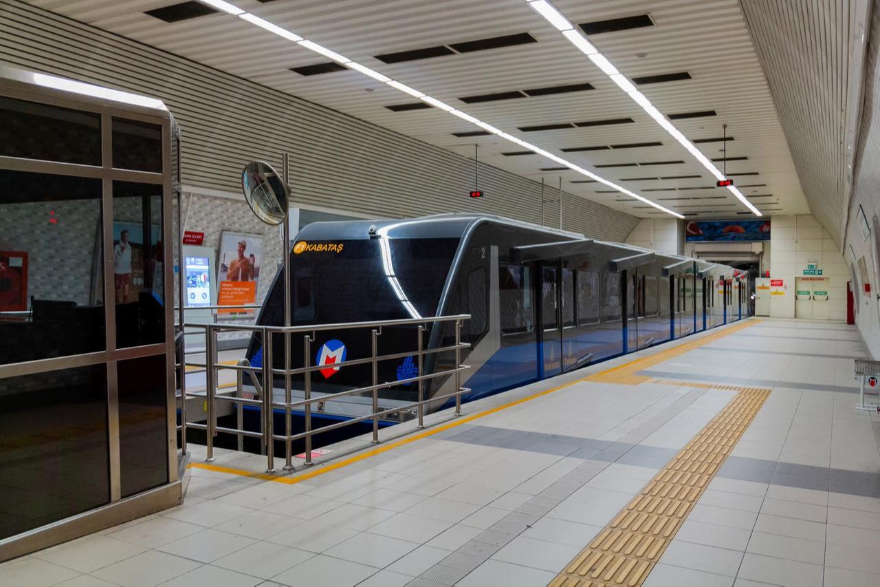 The F1 Taksim–Kabatas funicular train is seen at a station in Istanbul, Türkiye, on October 6, 2019. (Adobe Stock Photo)