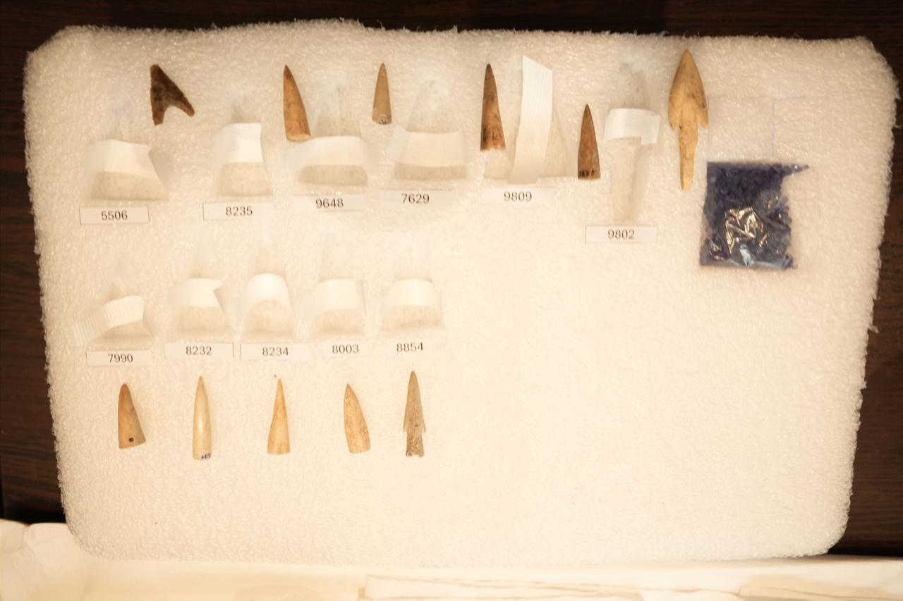 Archaeological objects from Troy are arranged for conservation as part of preparations for an exhibition in Rome, Canakkale, Türkiye, April 15, 2026. (AA Photo)