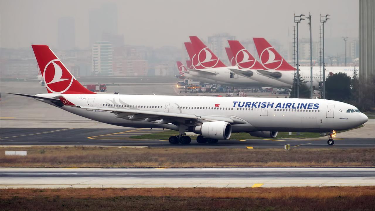 An Airbus A330, of which Turkish Airlines is the largest operator, at now defunct Istanbul Ataturk Airport, with multiple other Turkish Airlines aircraft in the background. (Photo via Turkish Airlines)