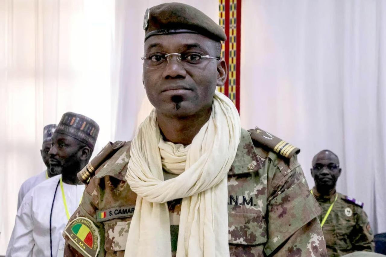 Mali’s defense minister Sadio Camara (C), accessed on April 26, 2026. (Photo via X)