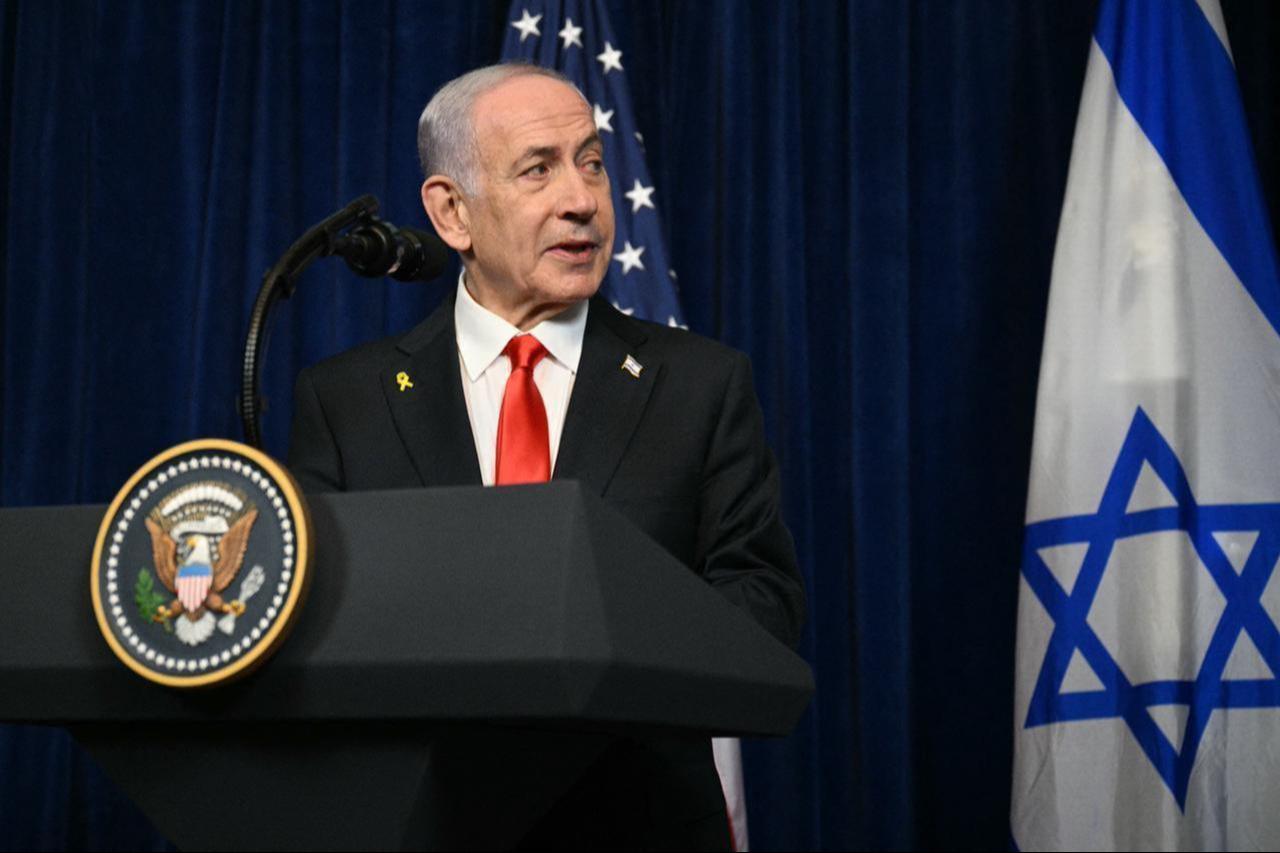 Israeli Prime Minister Benjamin Netanyahu speaks during a joint press conference with US President Donald Trump (off frame) at Trump’s Mar-a-Lago residence in Palm Beach, Florida, December 29, 2025. (AFP Photo)