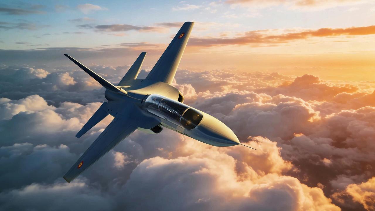 The photo shows Airbus-TAI's SAETA II jet trainer with Spanish Air and Space Force roundels, April 27, 2026. (Photo via © Airbus Defence and Space SAU 2026)