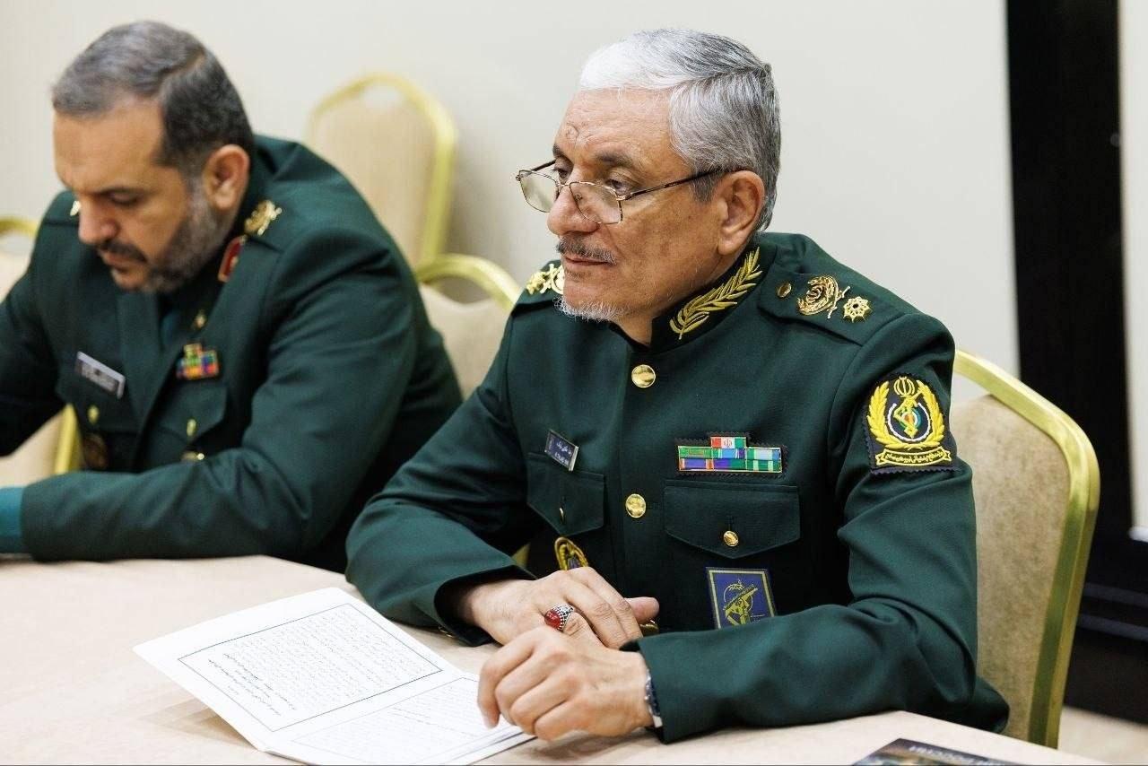 Iranian Deputy Defense Minister Reza Talaei-Nik speaking at the Shanghai Cooperation Organization defense ministers' meeting in Bishkek, April 28, 2026. (Photo via Telegram)