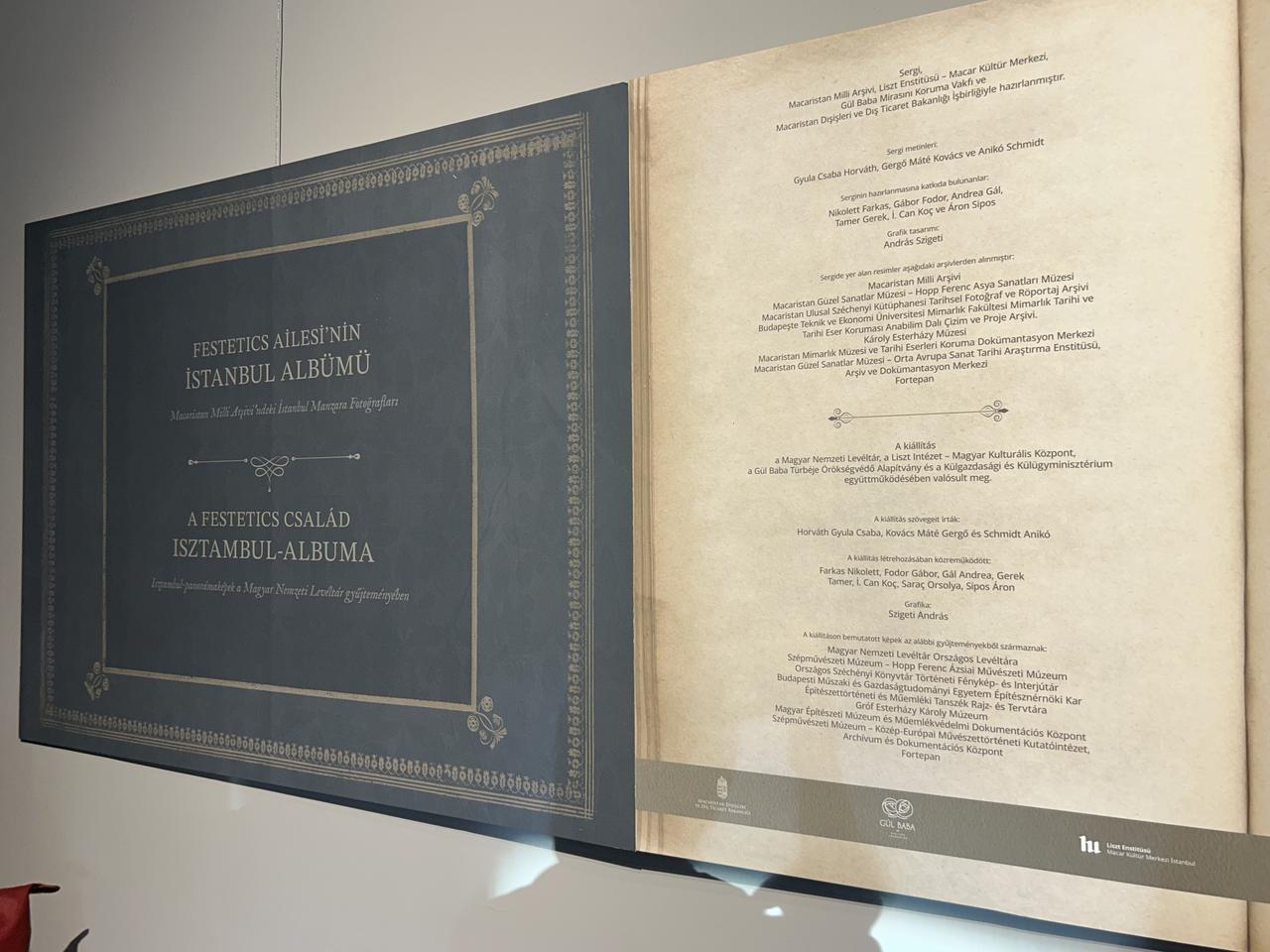 Panels introducing “The Istanbul Album of the Festetics Family” exhibition are displayed at the Liszt Institute Hungarian Cultural Center in Istanbul, Türkiye. (AA Photo)