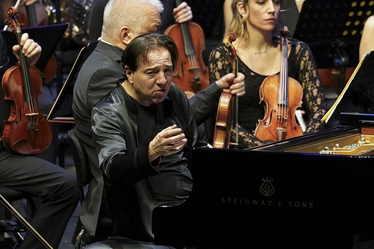 World-renowned pianist and composer Fazil Say met music lovers at Volkswagen Arena with his traditional year-end concert, Istanbul, Türkiye, December 27, 2025. (AA Photo)