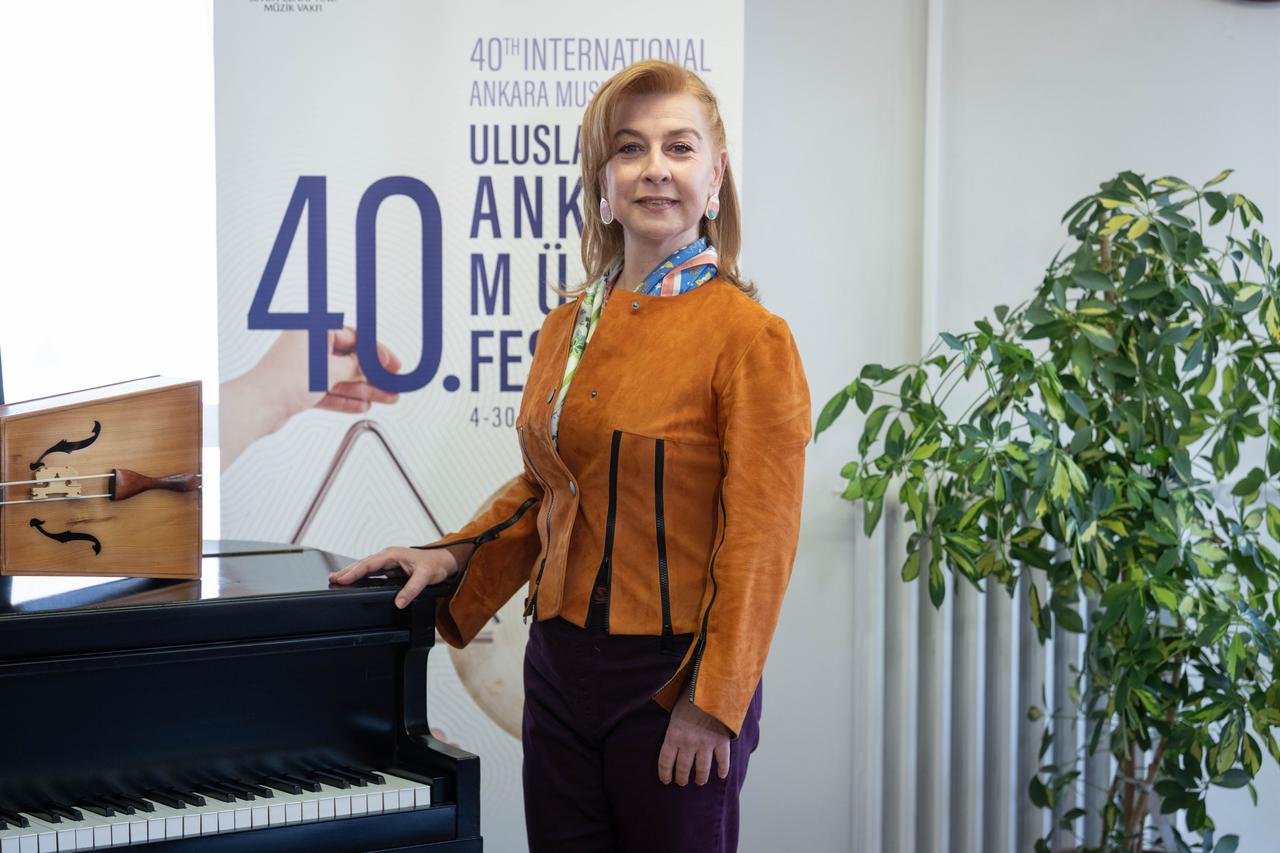 Pınar Alpay Yuksel, Secretary-General of the Sevda-Cenap And Music Foundation, made statements regarding the event. Ankara, Türkiye, March 29, 2026. (AA Photo)