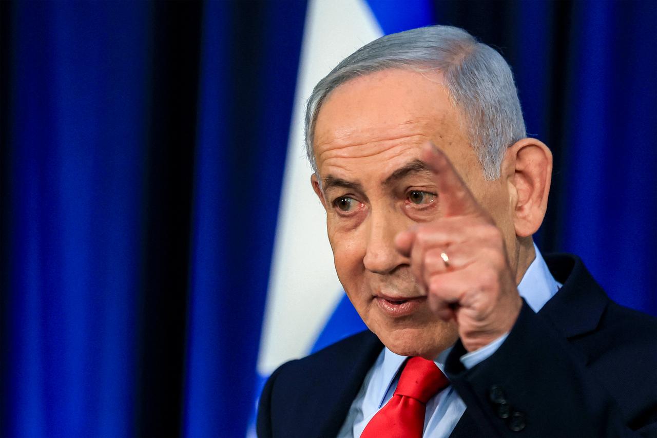 Israeli Prime Minister Benjamin Netanyahu gives a press conference in Jerusalem on March 19, 2026. (AFP Photo)