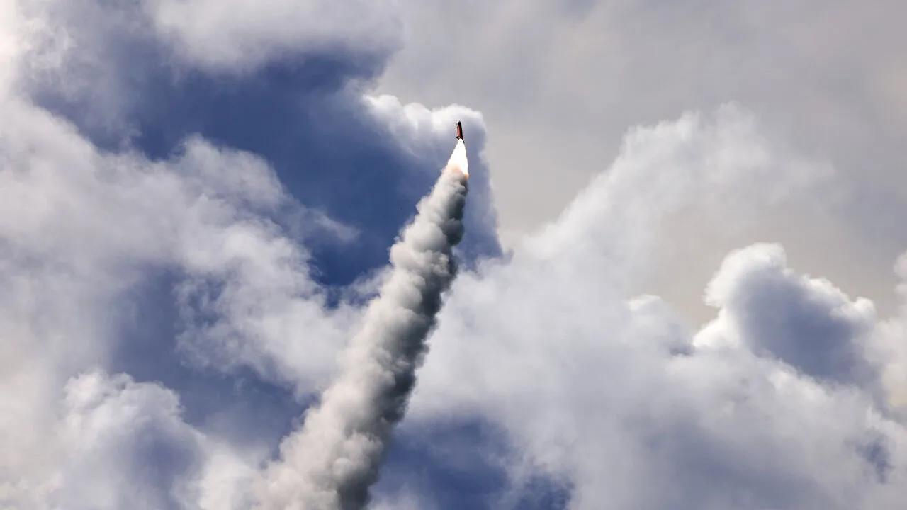 A Patriot Advanced Capability 2 Interceptor missile is fired from an M903 Patriot Launching Station assigned to Battery D, 1st Battalion, 1st Air Defense Artillery Regiment during the live-fire portion of Exercise Tenacious Archer 25 in August 2025 in Palau. (Photo via U.S. Army)