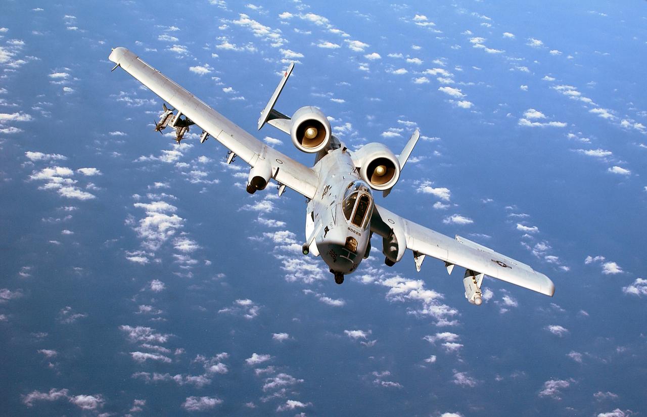 A U.S. Air Force A-10 Thunderbolt II from the 104th Fighter Wing flies over the Mediterranean Sea en route to a forward operating base. (Photo via U.S. Air Force)