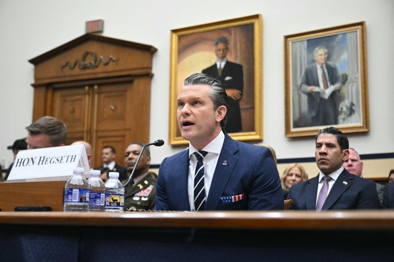 US Secretary of Defense Pete Hegseth testifies for a US House Armed Services Committee hearing titled "Department of Defense FY2027 Budget Request" on Capitol Hill, April 29, 2026. (AFP Photo)