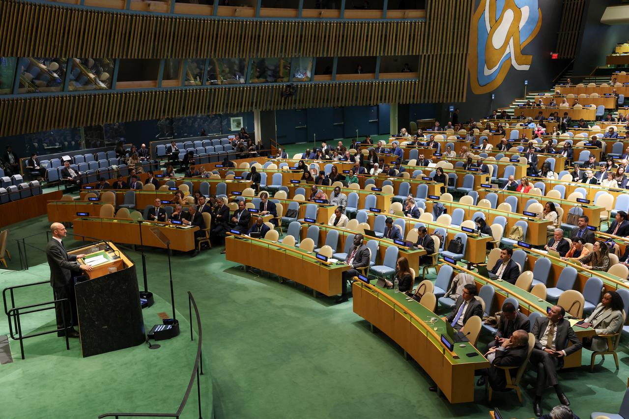 France's Foreign Affairs Minister Jean-Noel Barrot speaks during the 11th Review Conference of the Treaty on the Non-Proliferation of Nuclear Weapons (NPT) at the United Nations Headquarters in New York, US, April 27, 2026. (AFP Photo)