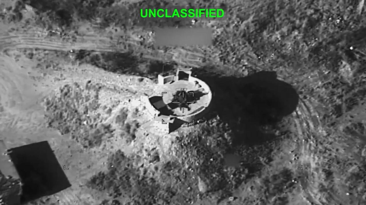 This screen grab, obtained from a video released by the US Central Command on their X account, shows an Iranian military asset. (Photo via X/@CENTCOM)