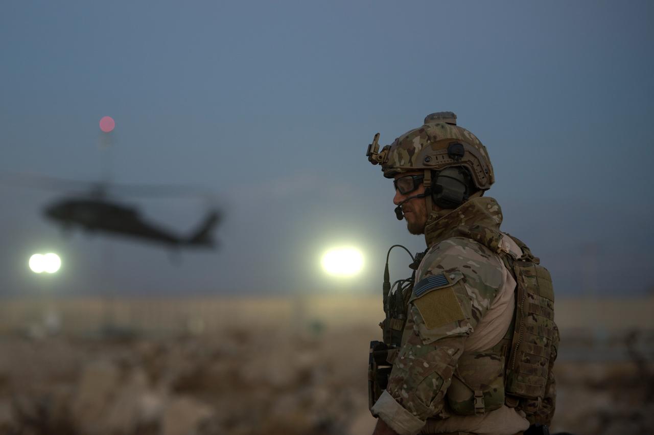 Pararescue Airmen conduct helicopter hoist training Nov. 5, 2018, at Bagram Airfield, Afghanistan. (Photo via U.S. Air Force)